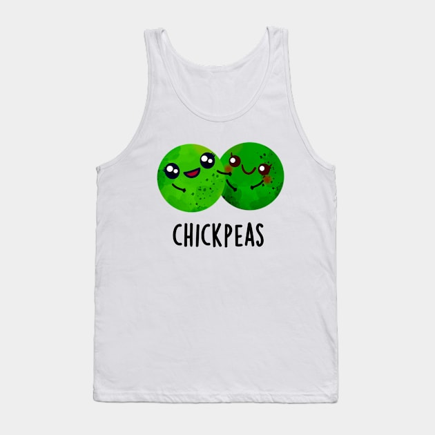 Chick Peas Funny Girl Pea Pun Tank Top by punnybone